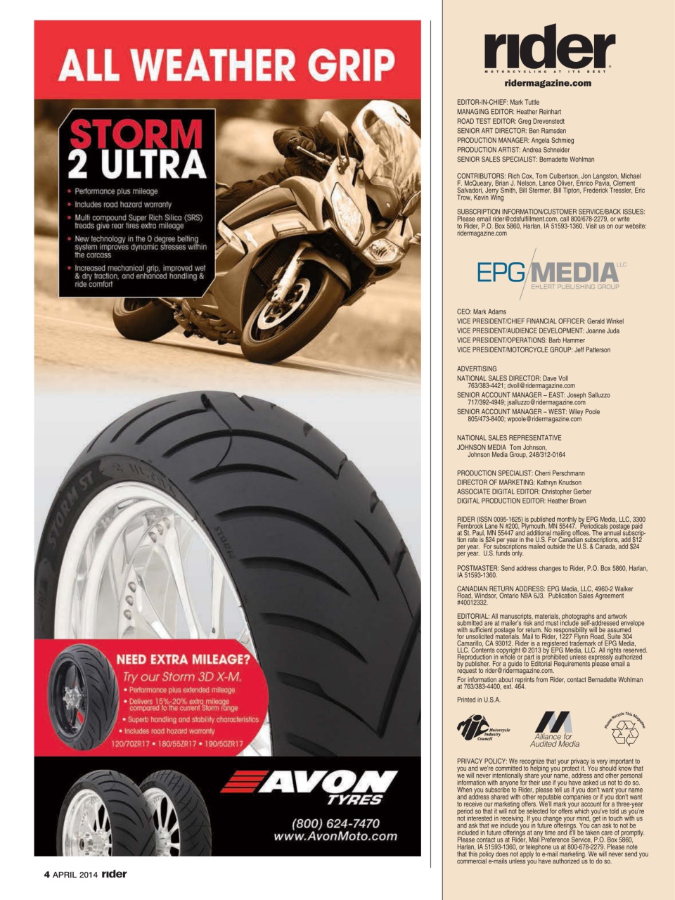 Rider Magazine Preview Pages