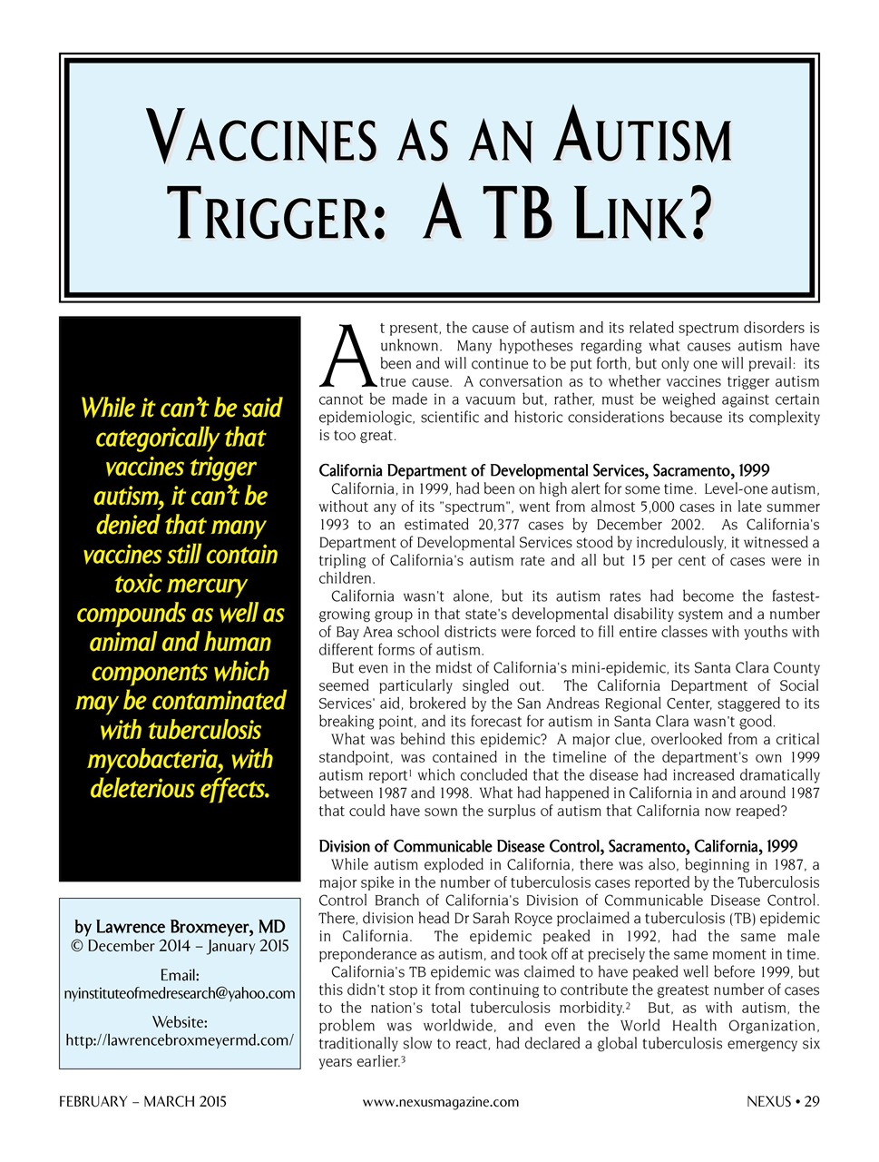 Nexus Magazine Preview Pages