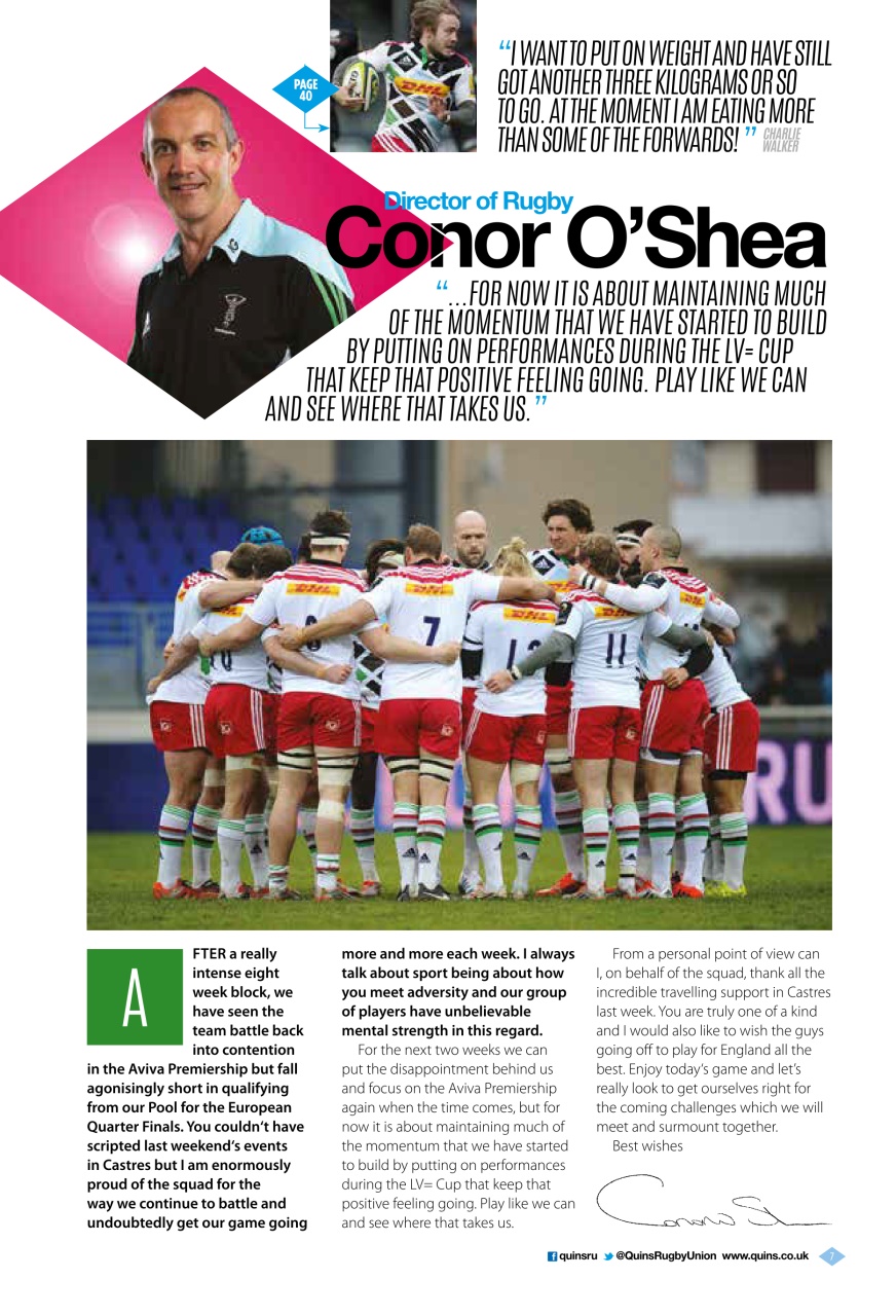 Harlequins Preview Pages