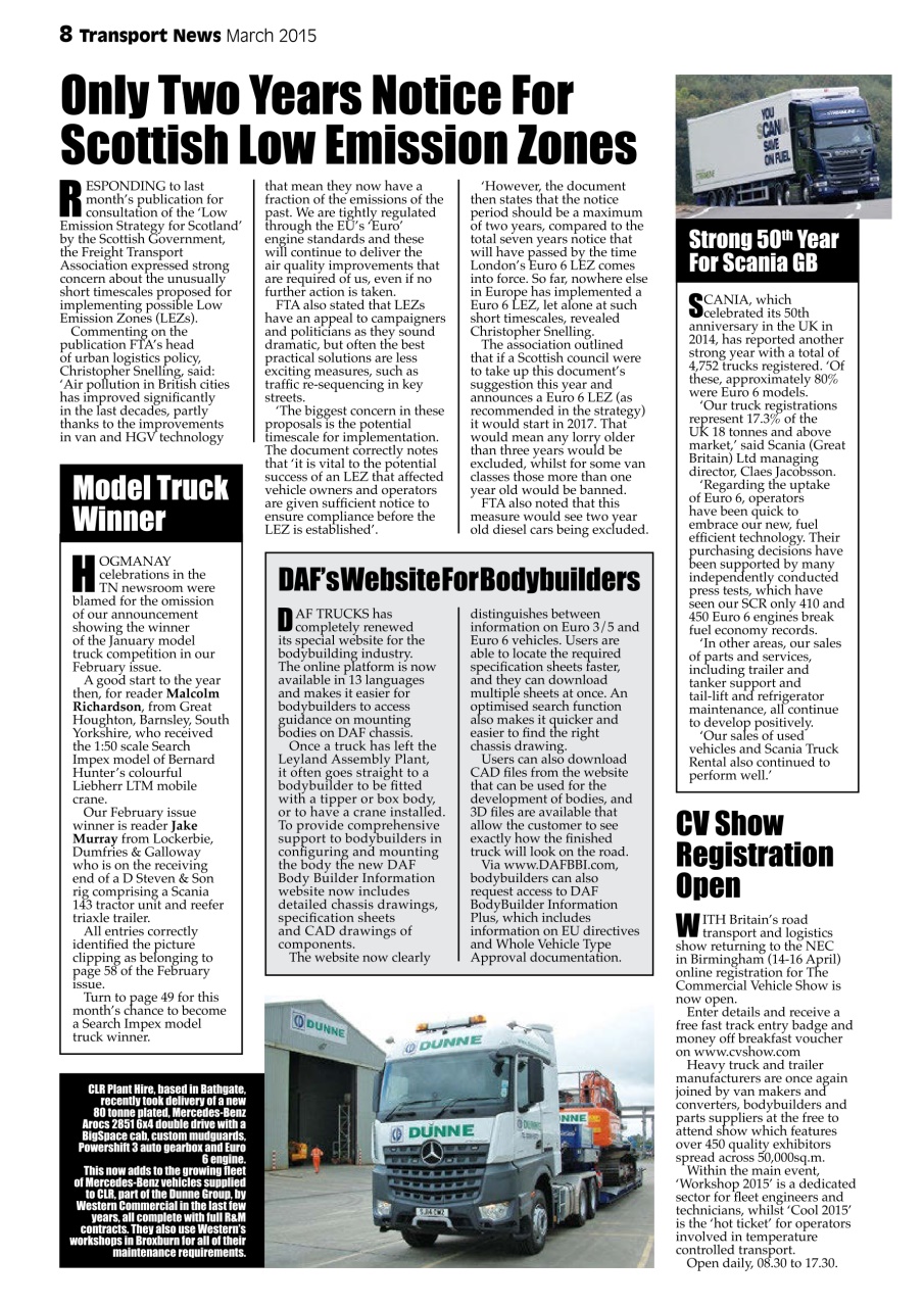 Transport News Preview Pages