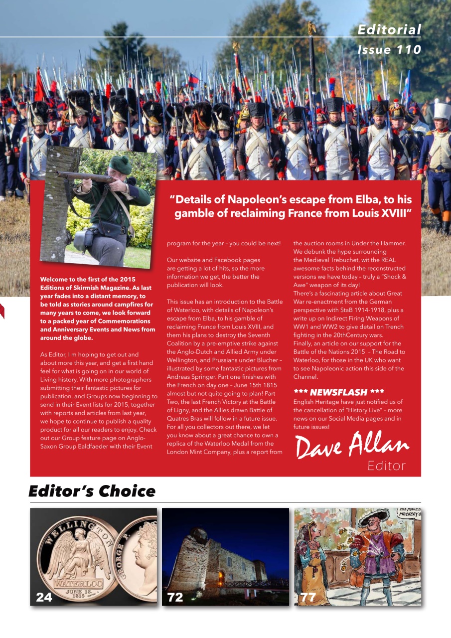 Skirmish Living History Preview Pages