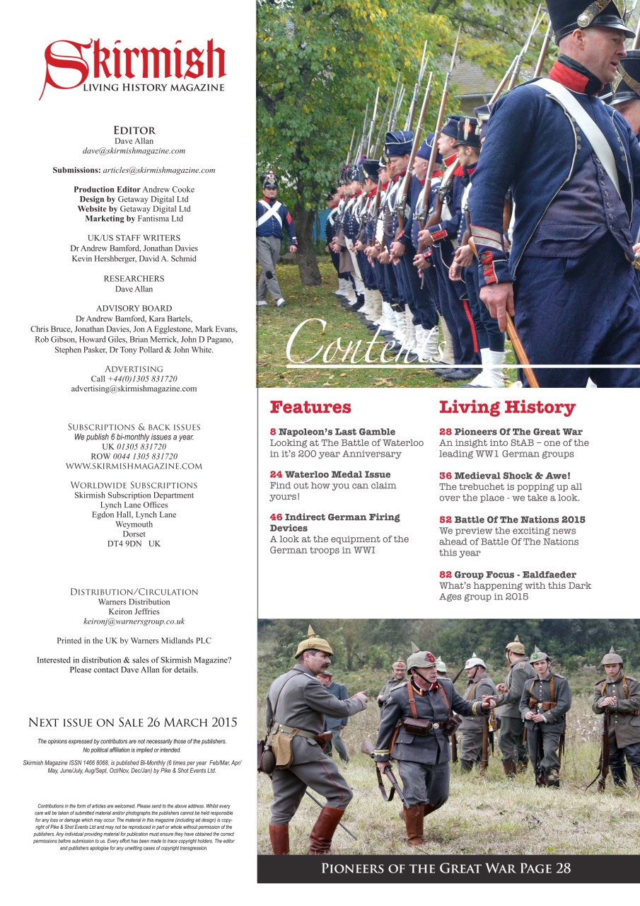 Skirmish Living History Preview Pages