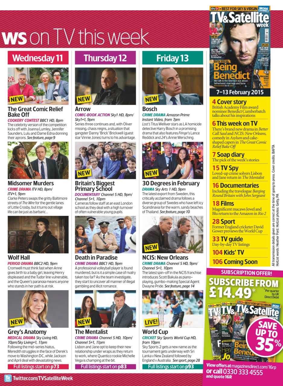 TV & Satellite Week Preview Pages
