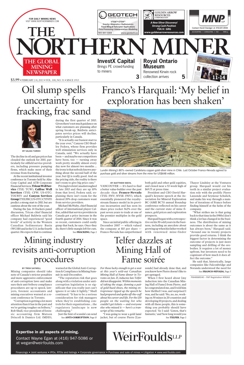 The Northern Miner Preview Pages