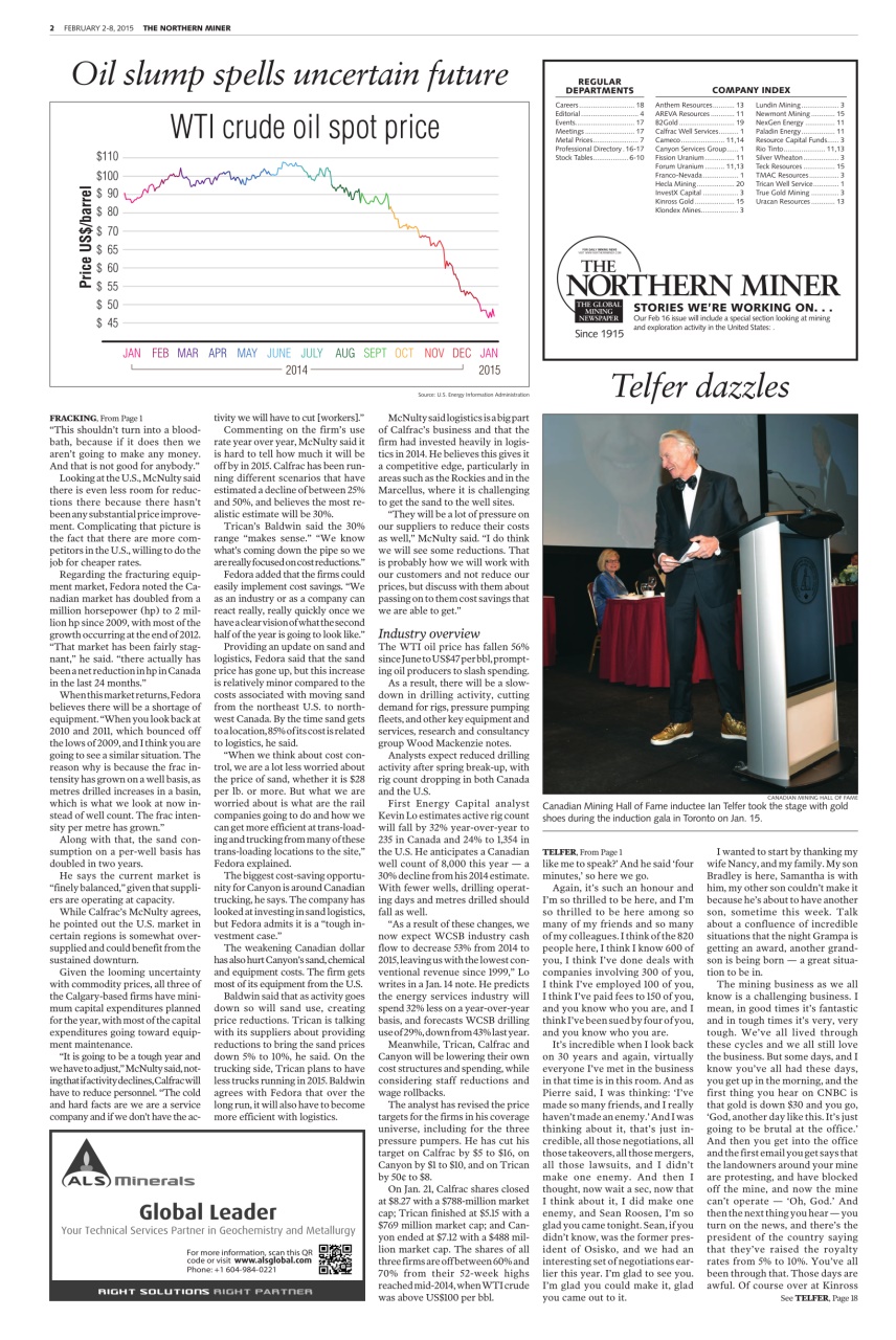 The Northern Miner Preview Pages