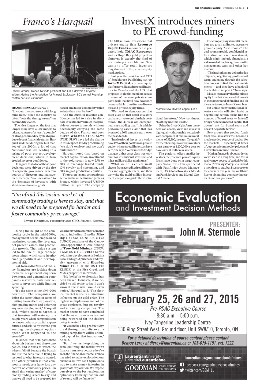 The Northern Miner Preview Pages