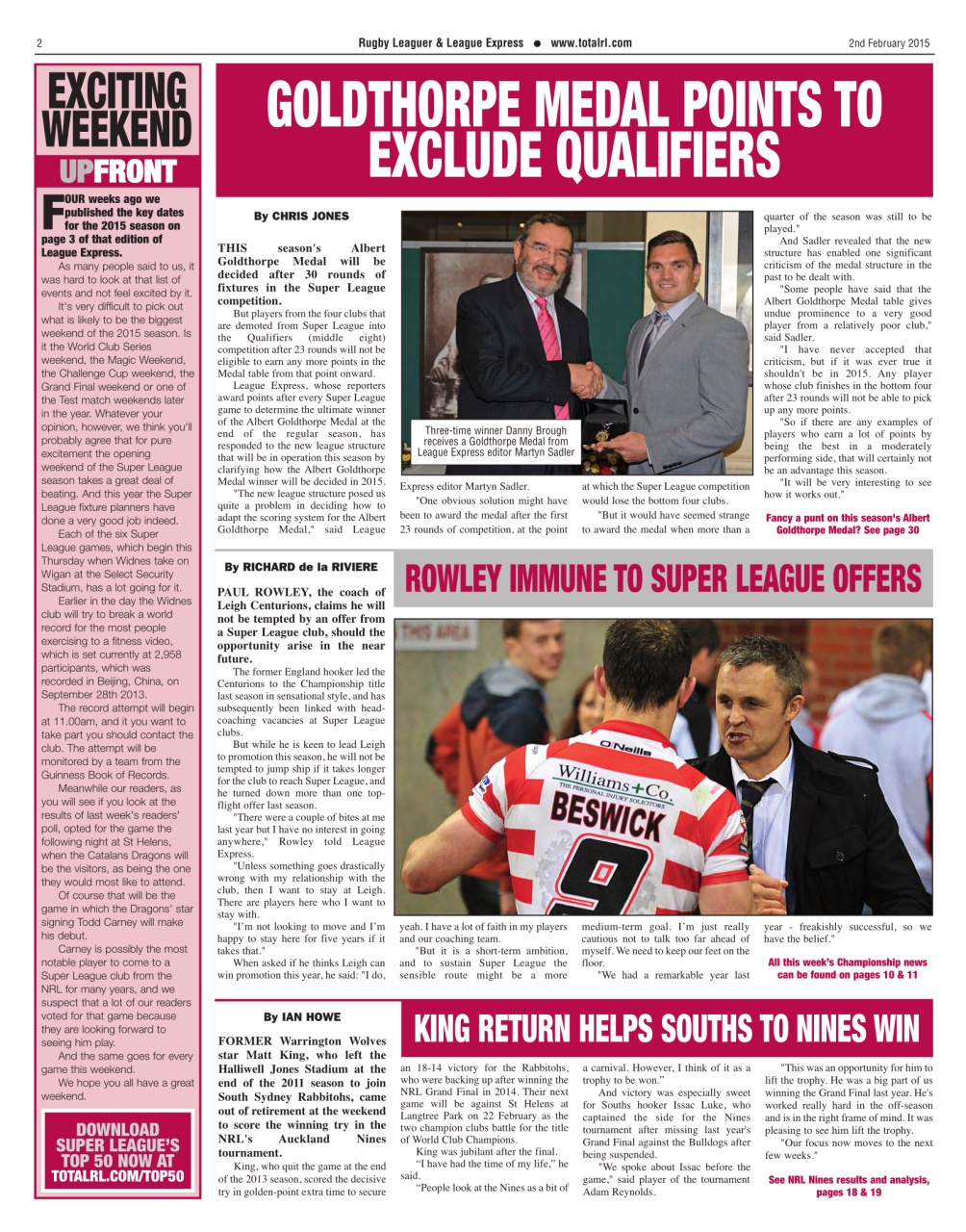 League Express Preview Pages