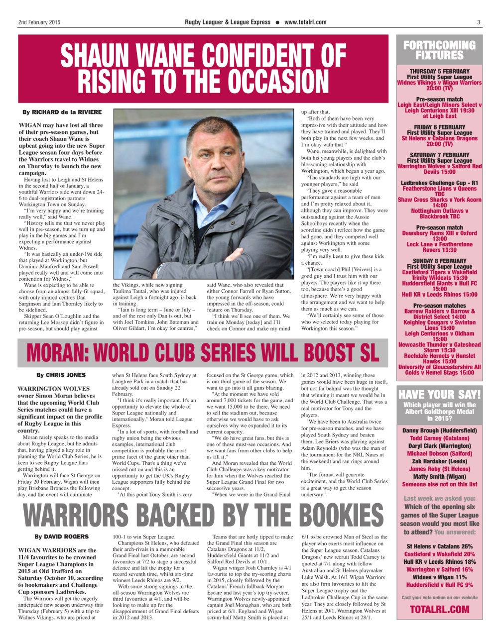 League Express Preview Pages