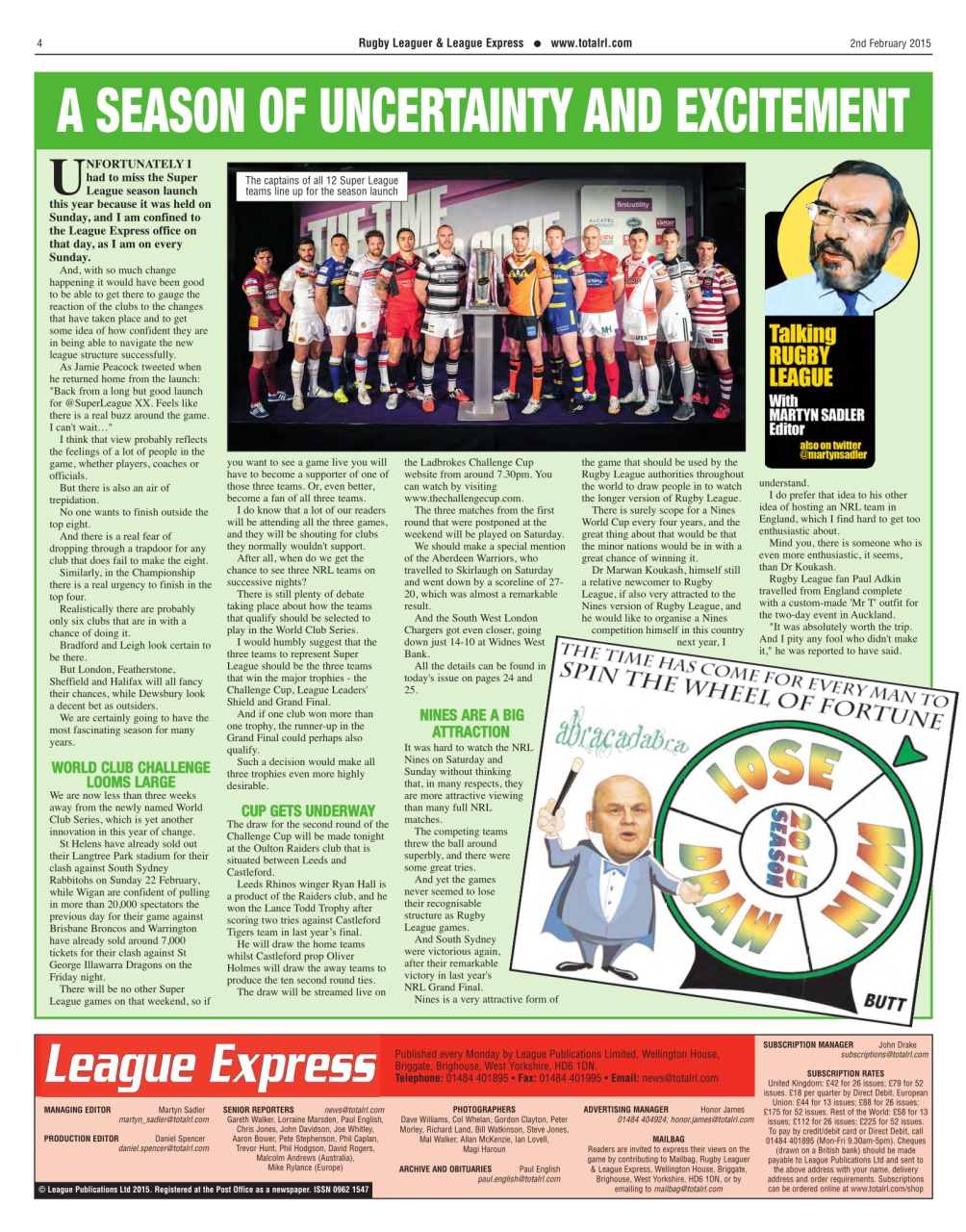 League Express Preview Pages