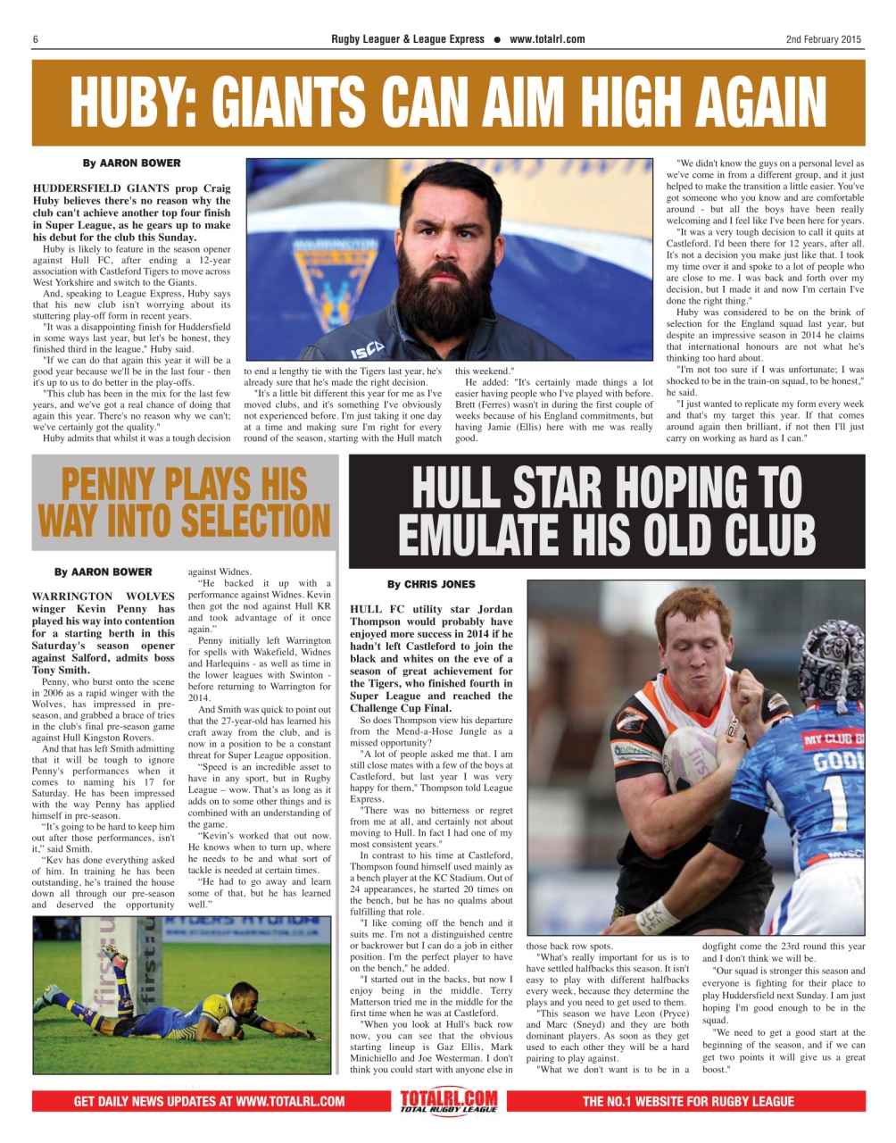 League Express Preview Pages