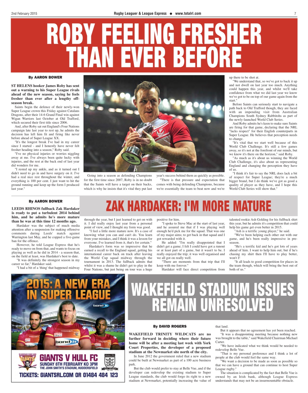 League Express Preview Pages