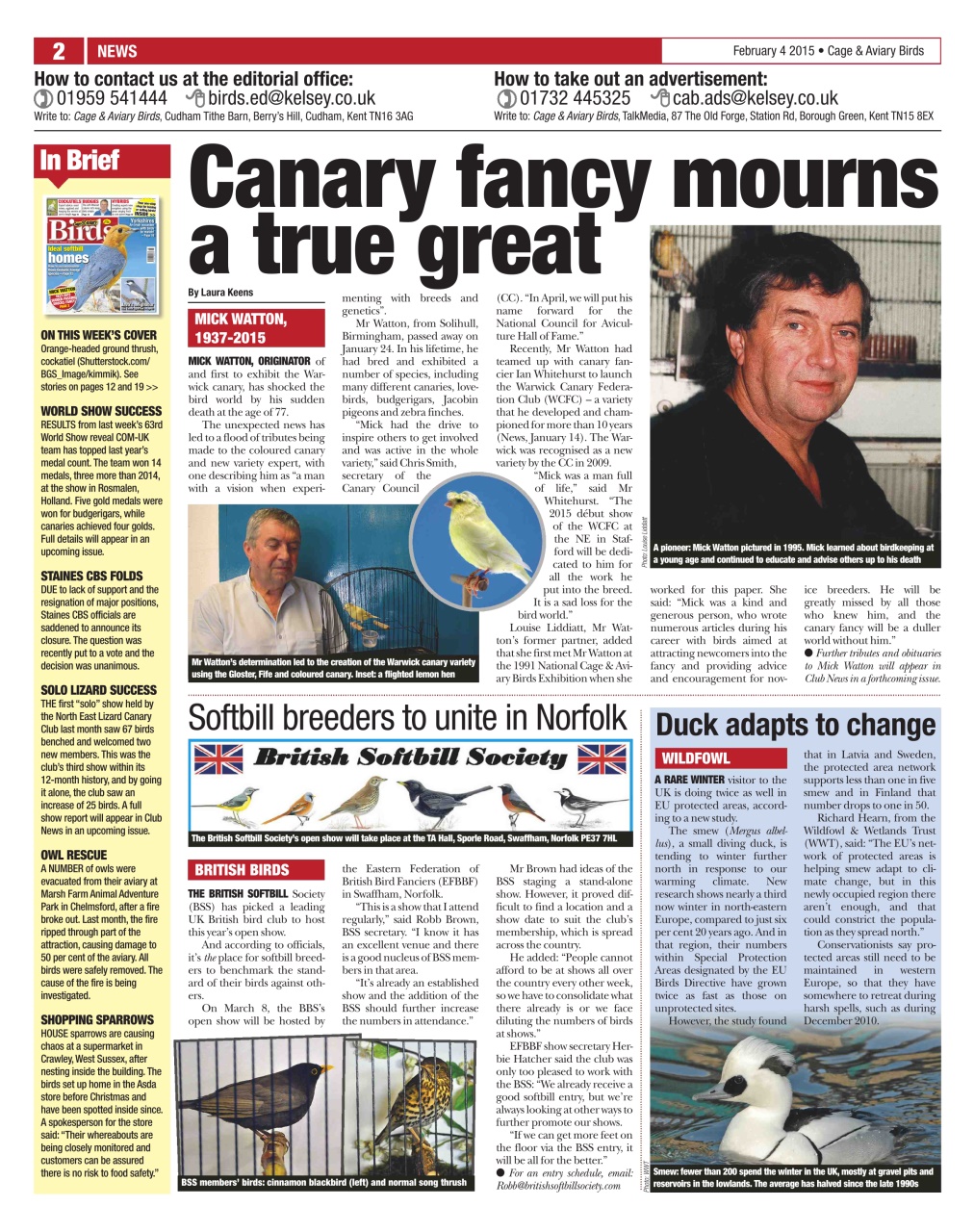 Cage & Aviary Birds Preview Pages
