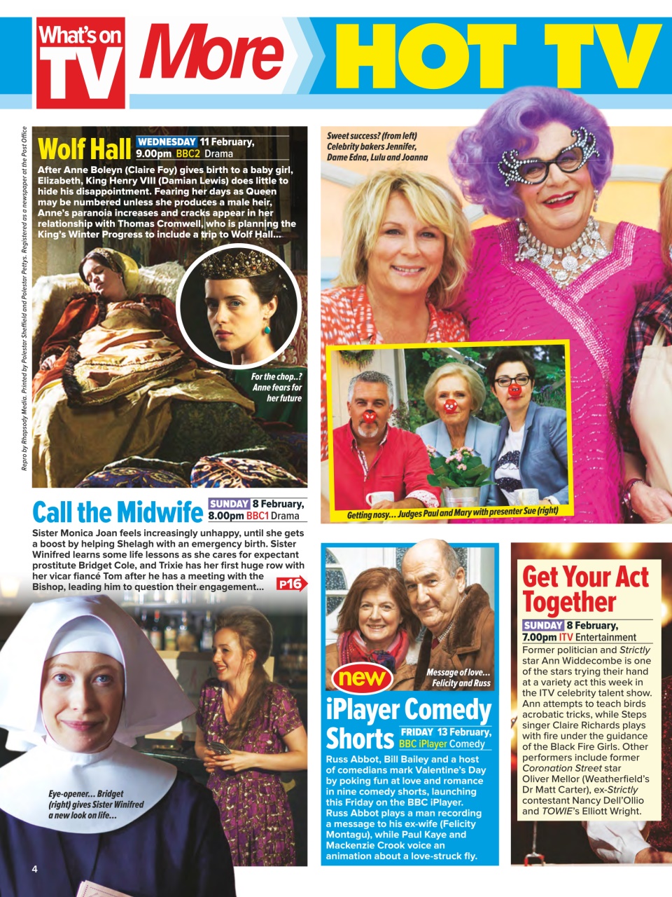 What's on TV Preview Pages