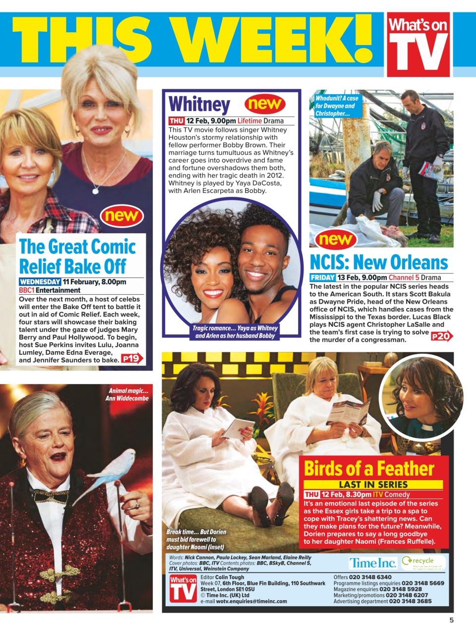 What's on TV Preview Pages
