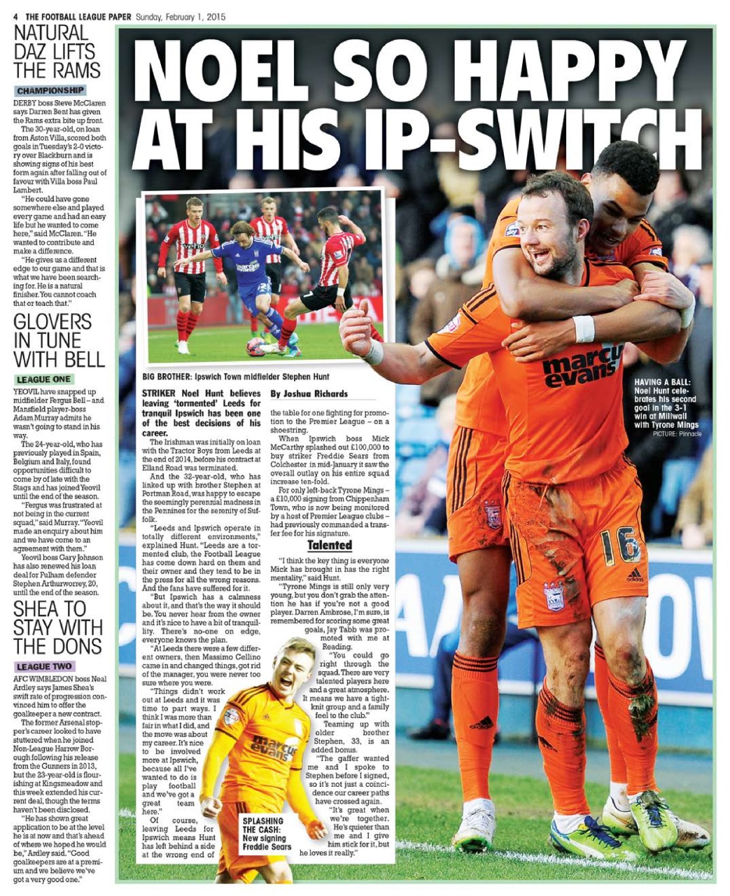 The Football League Paper Preview Pages