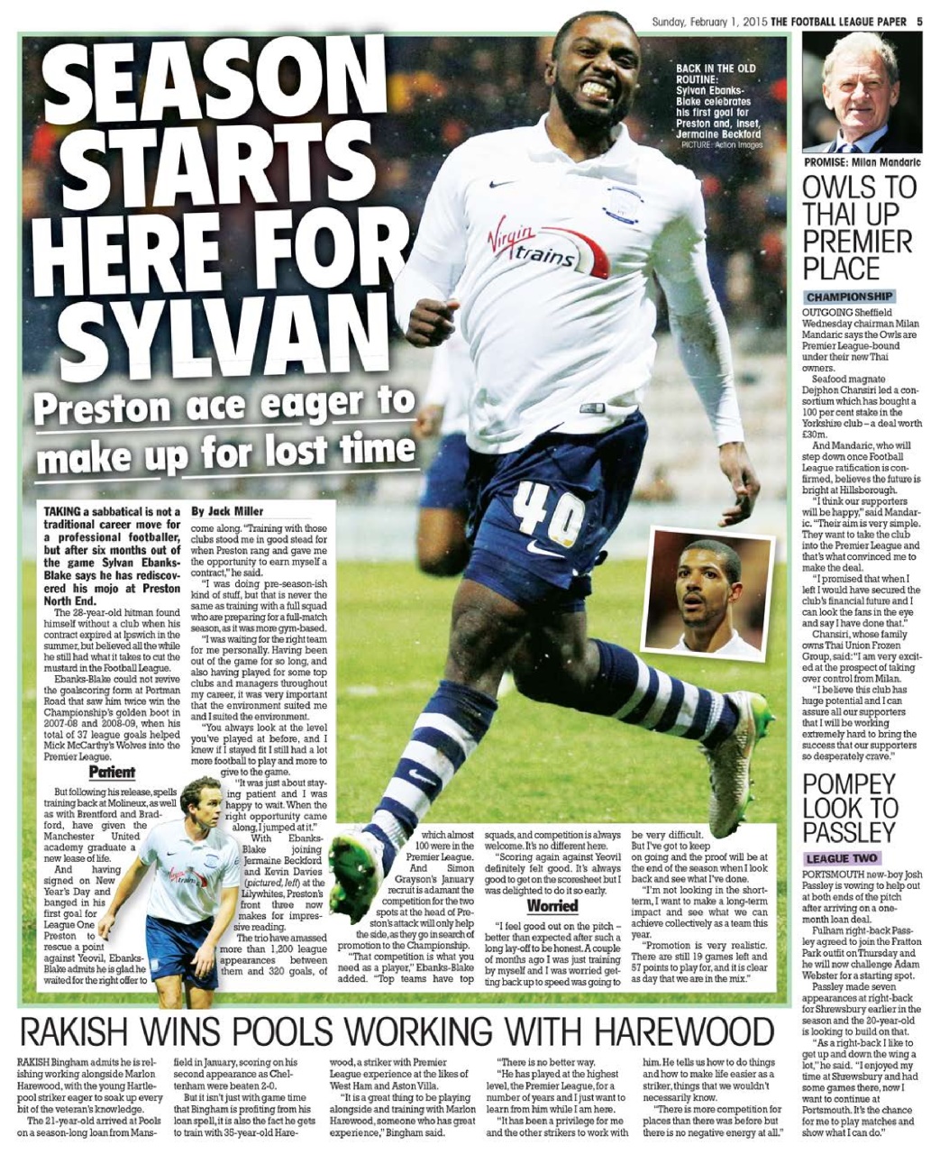 The Football League Paper Preview Pages