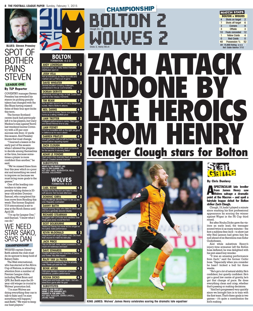 The Football League Paper Preview Pages