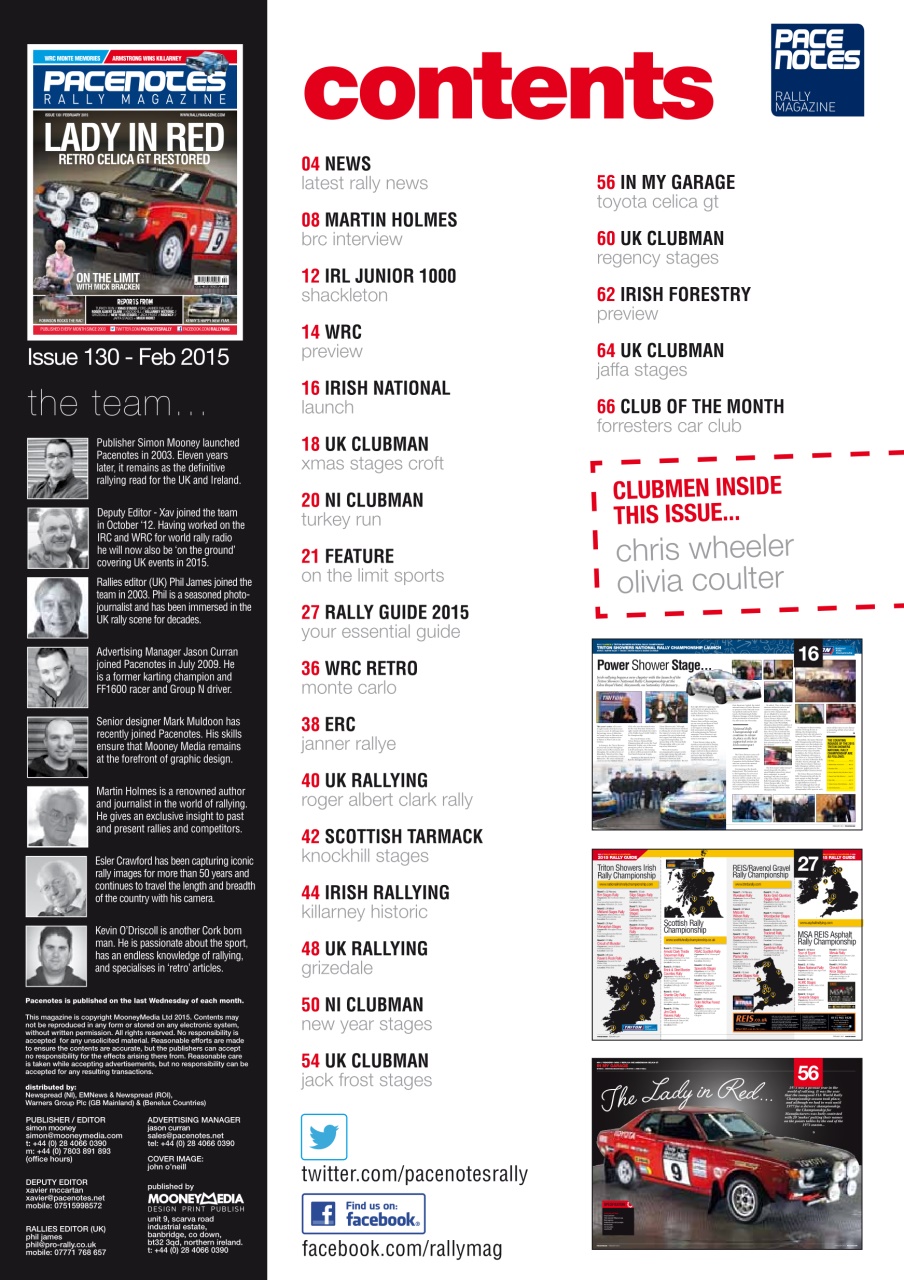 Pacenotes Rally magazine Preview Pages