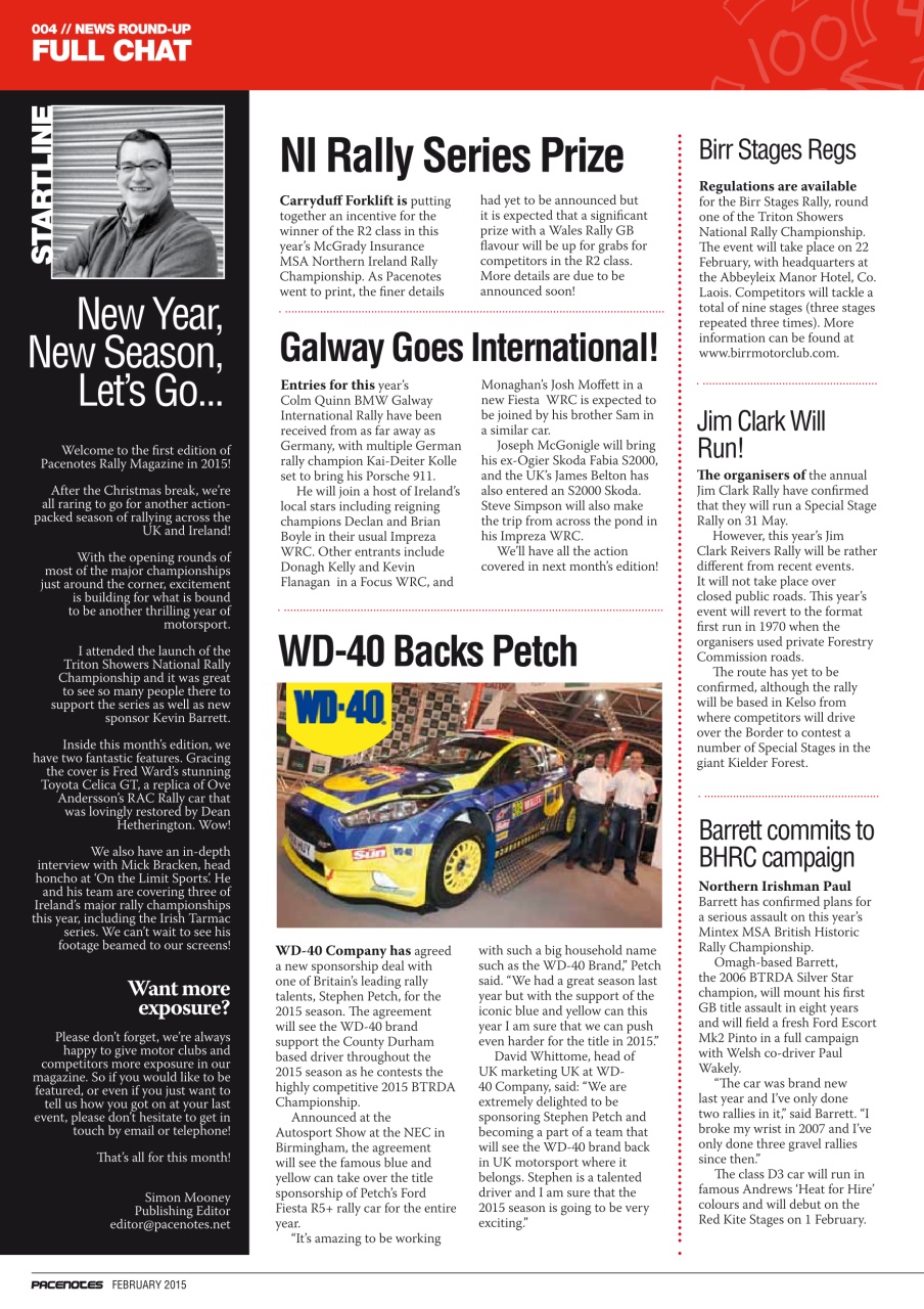 Pacenotes Rally magazine Preview Pages