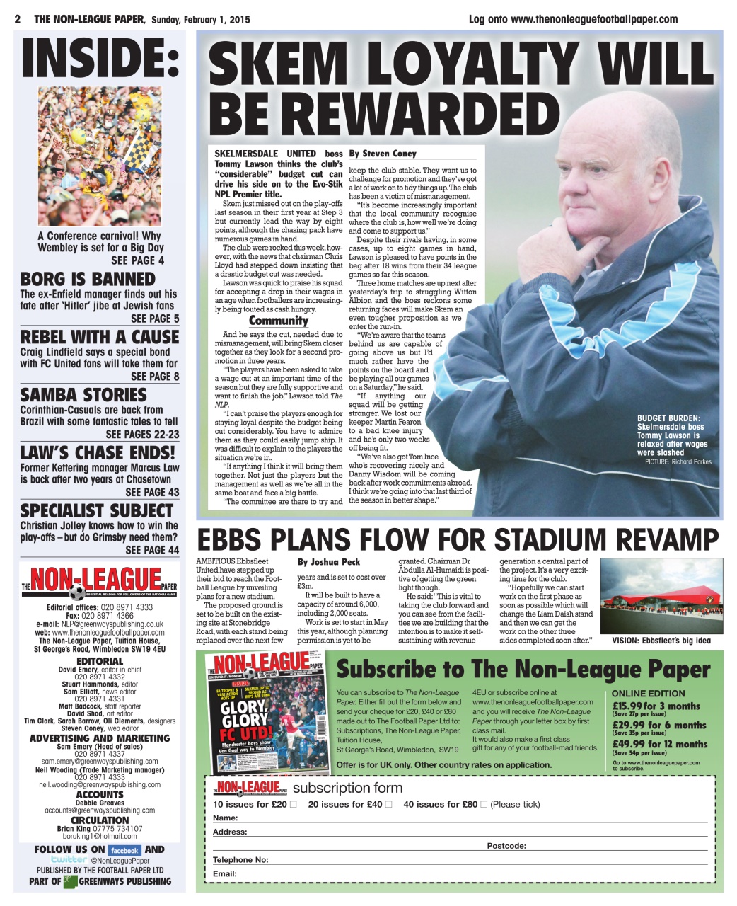 The Non-League Football Paper Preview Pages