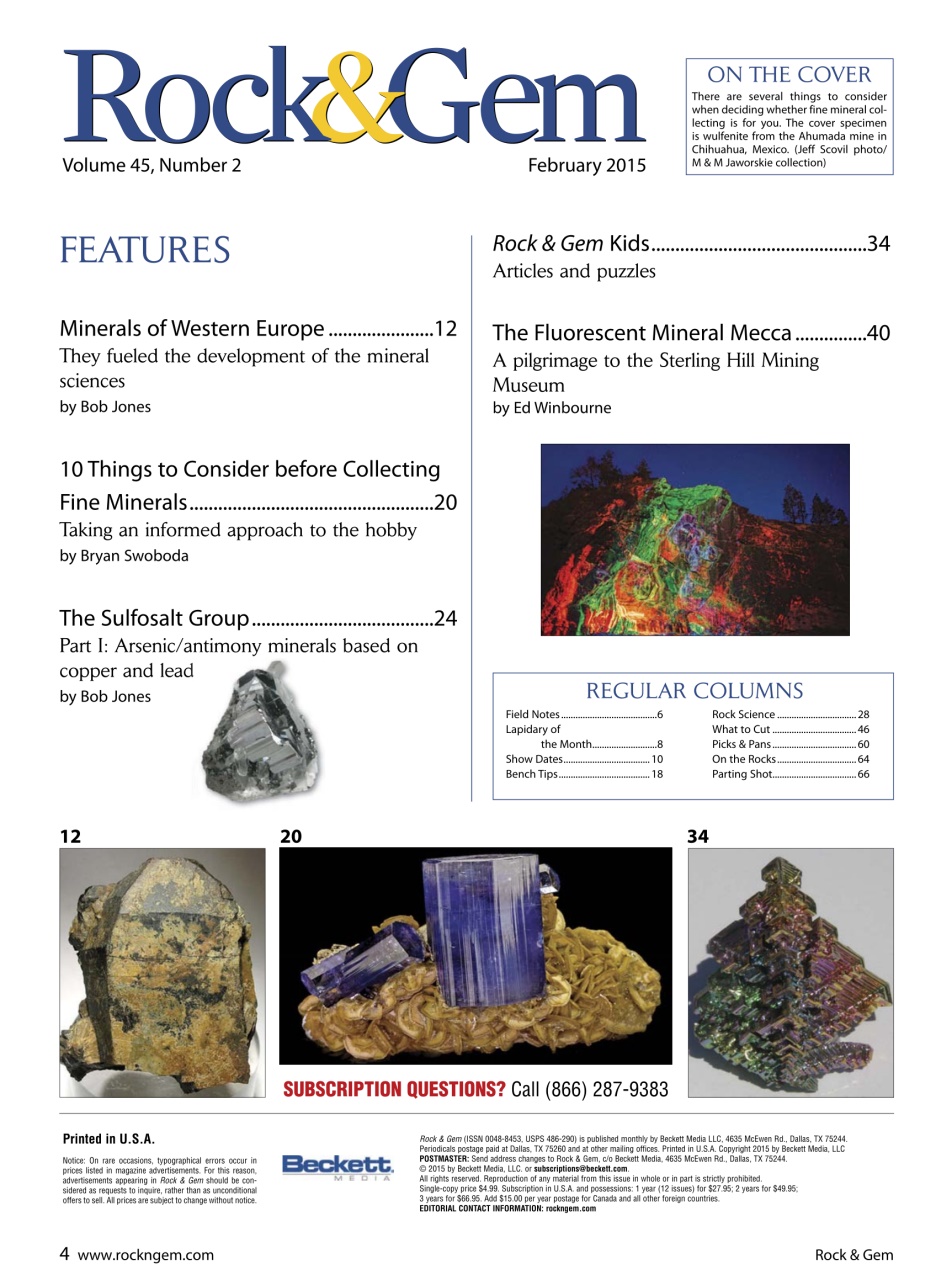 Rock&Gem Magazine Preview Pages