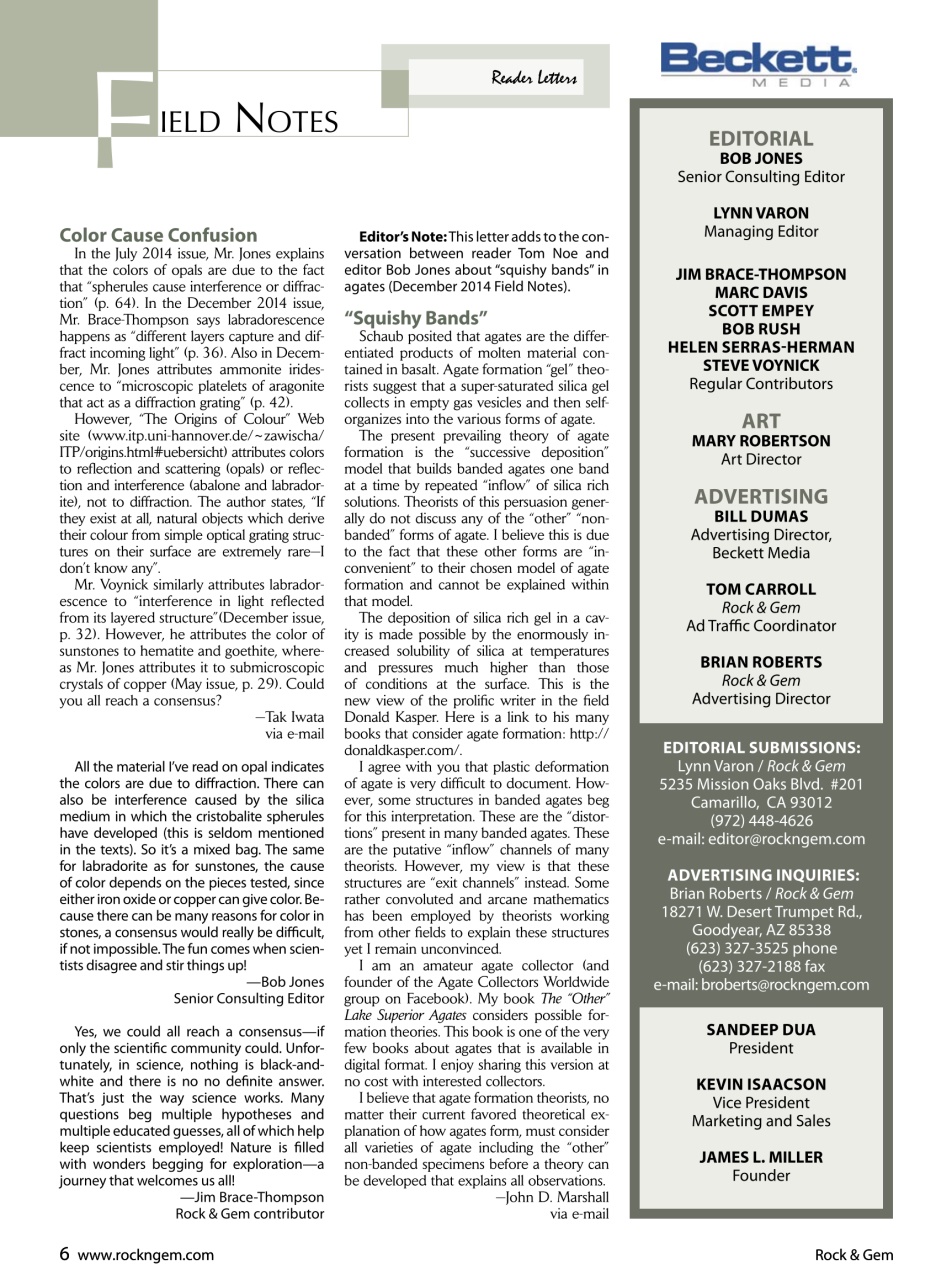 Rock&Gem Magazine Preview Pages