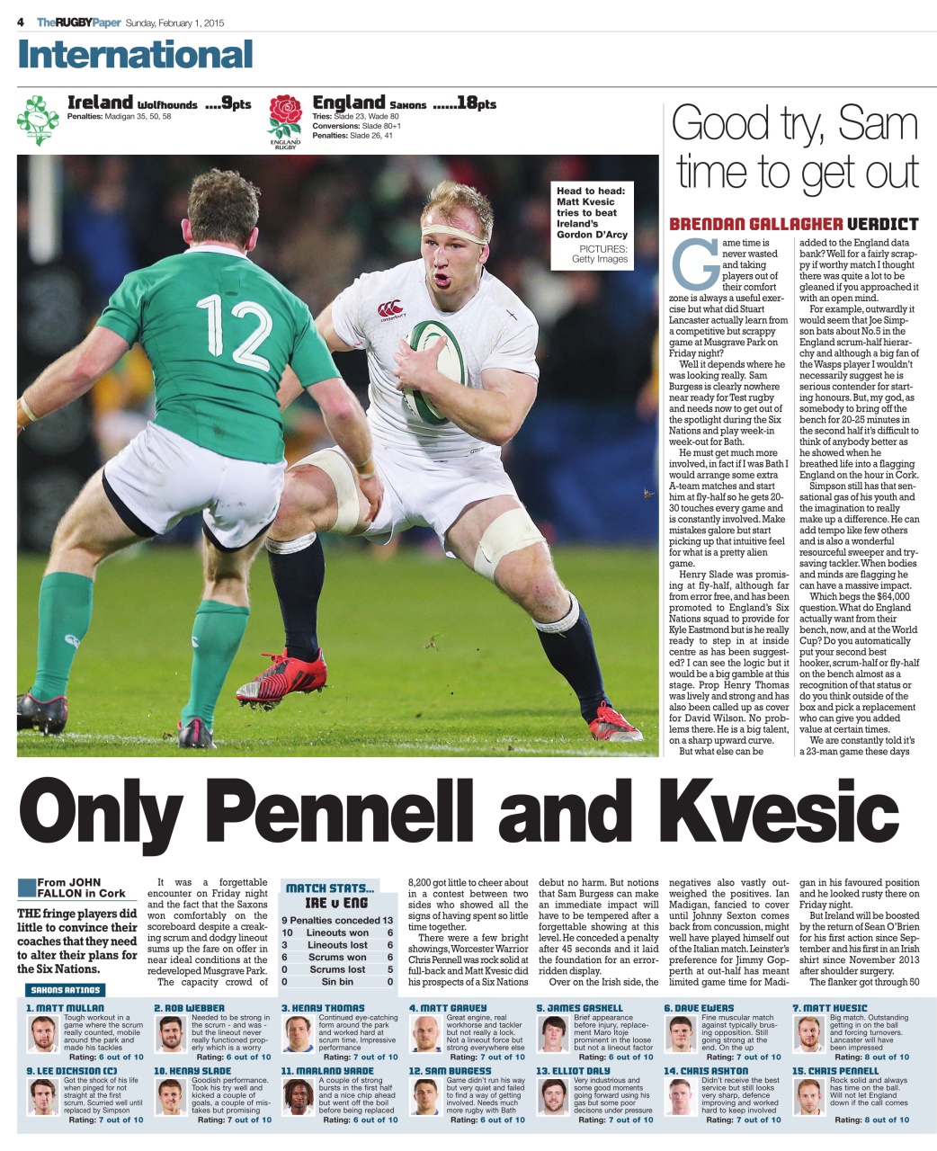 The Rugby Paper Preview Pages