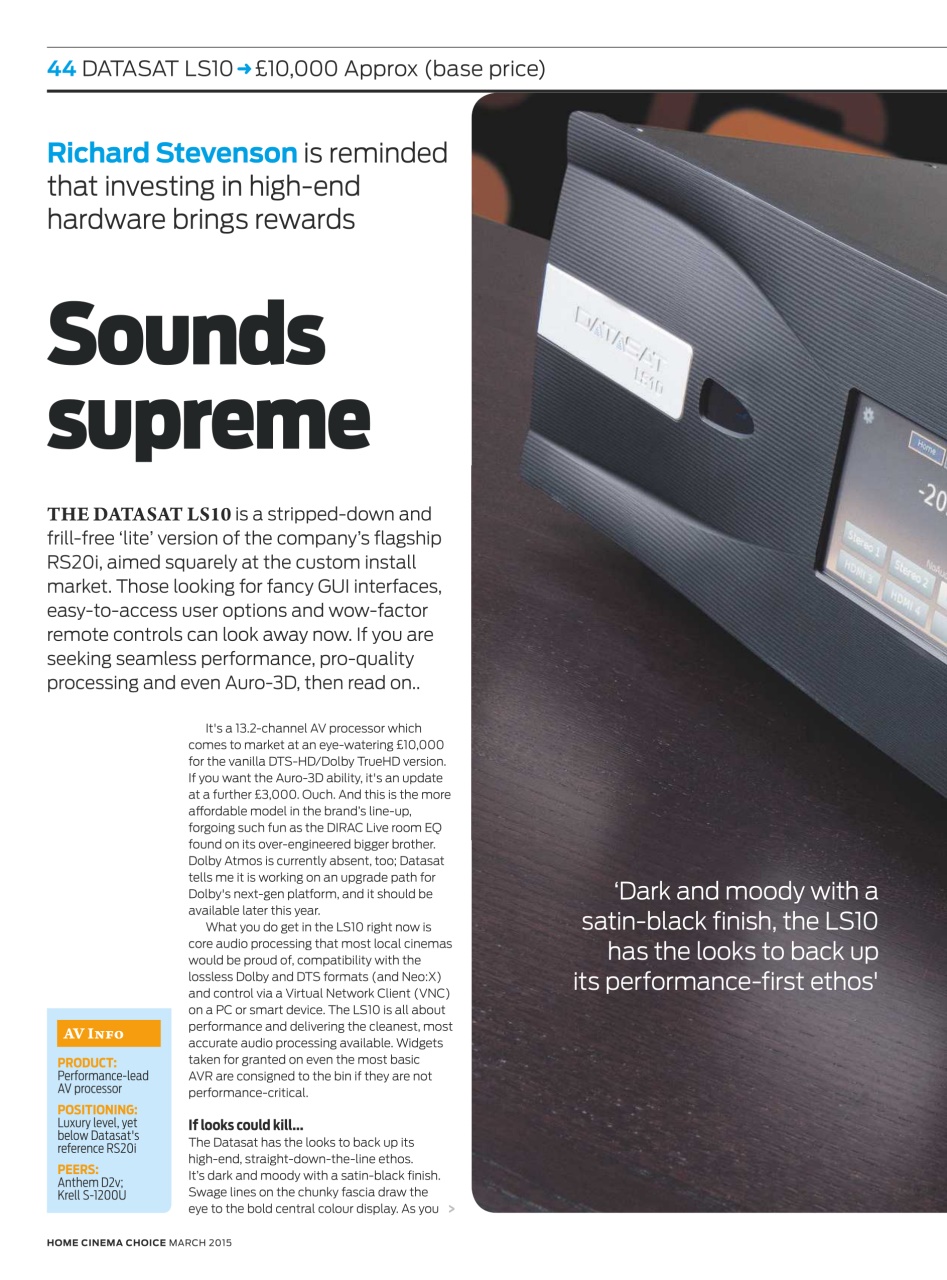 Home Cinema Choice Preview Pages