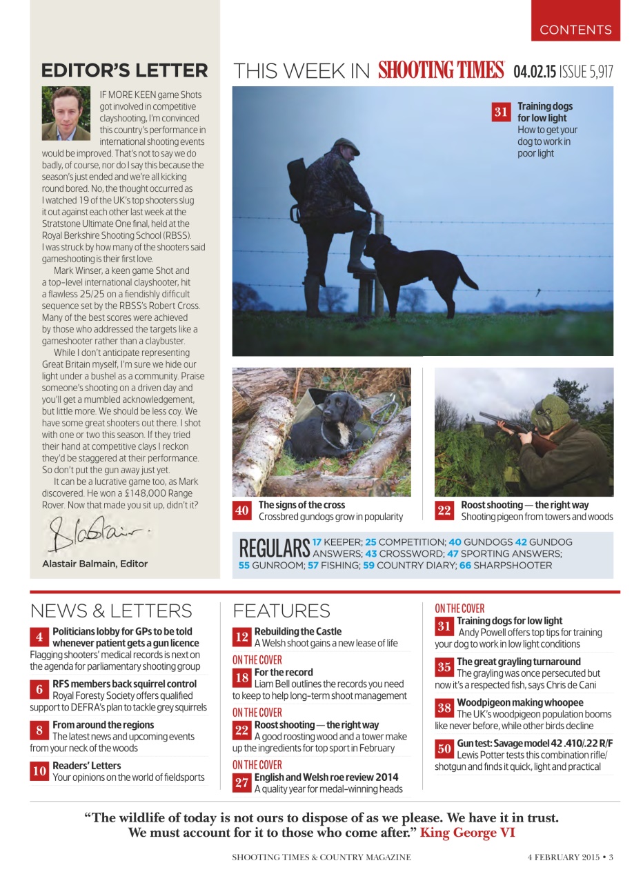 Shooting Times & Country Preview Pages