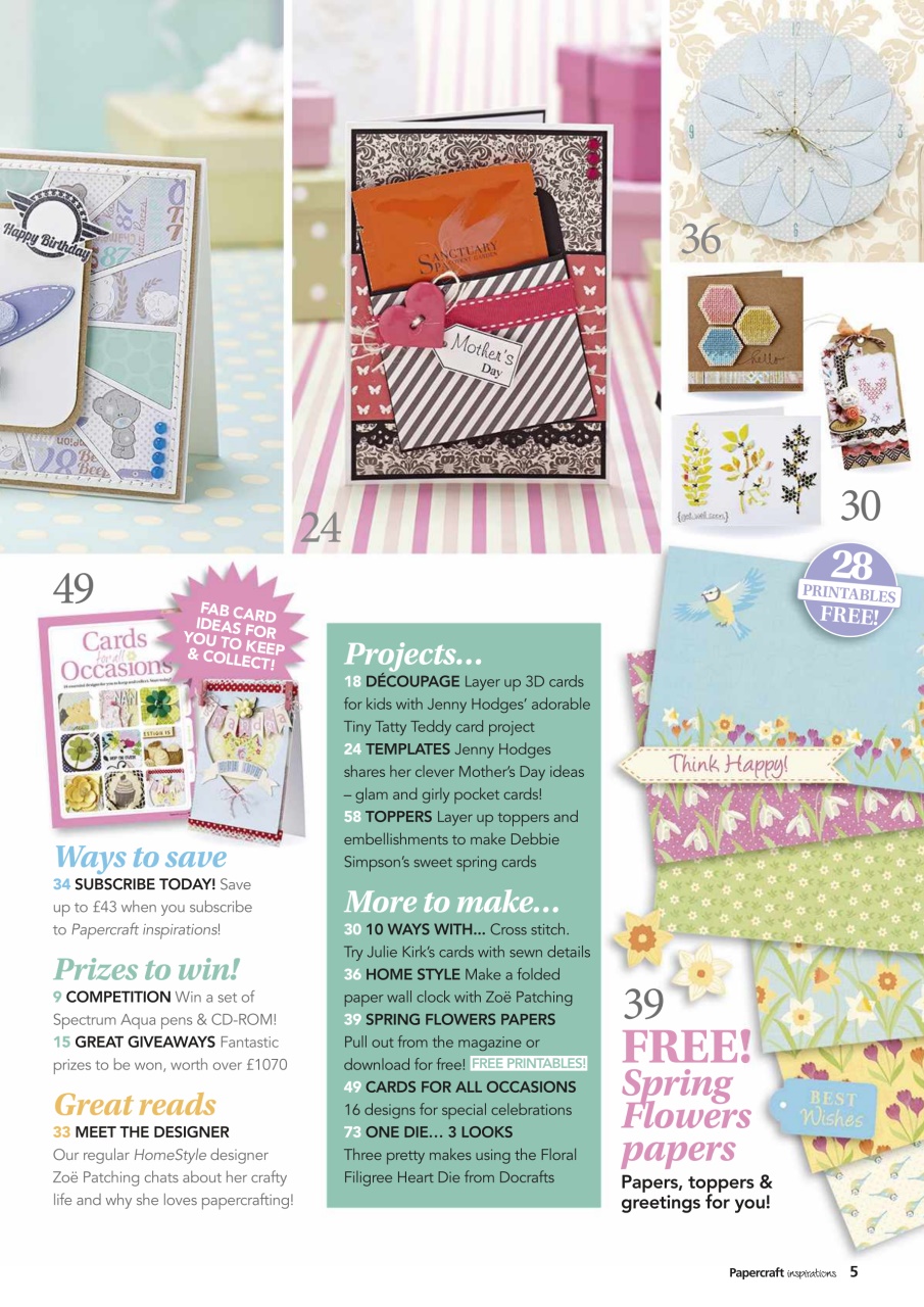 Papercraft Inspirations Preview Pages