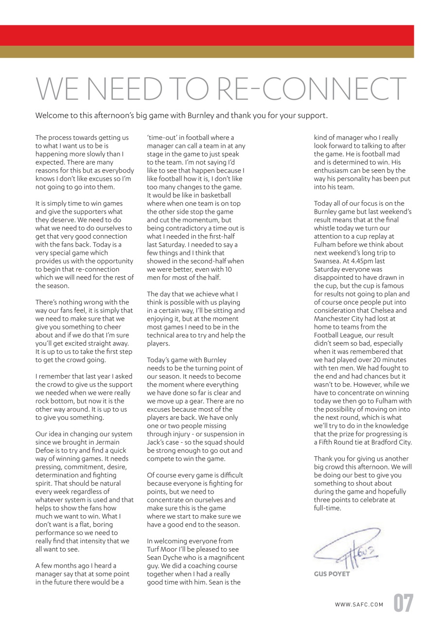 Sunderland FC Preview Pages