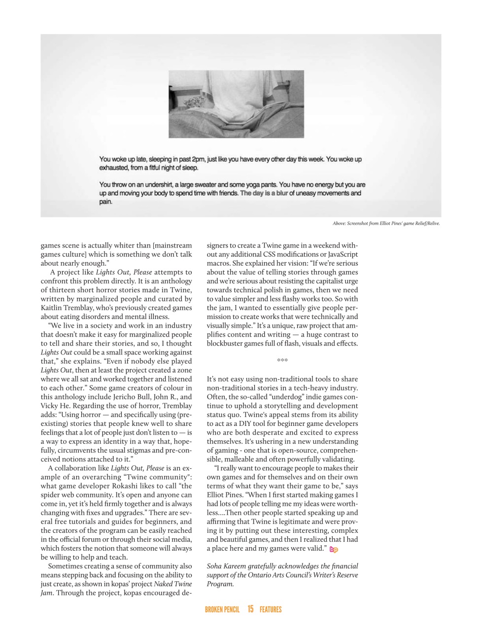 Broken Pencil Preview Pages