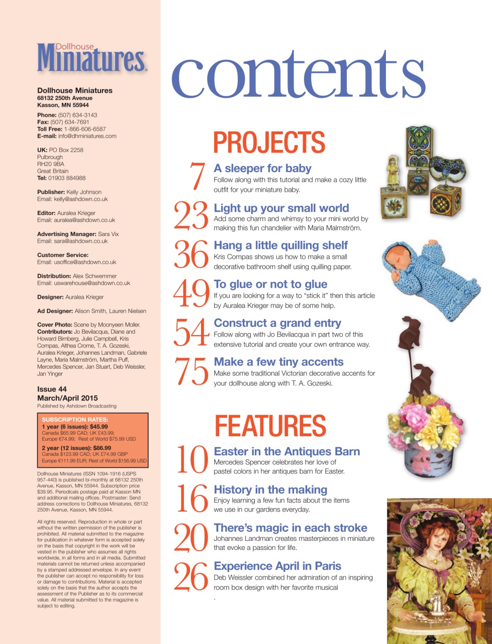 Dollhouse Miniatures Preview Pages