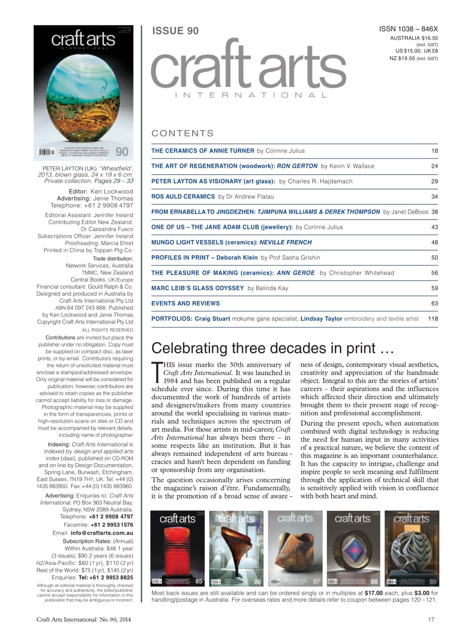 Craft Arts International Preview Pages