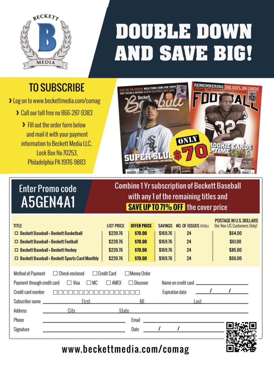 Beckett Baseball Magazine Preview Pages