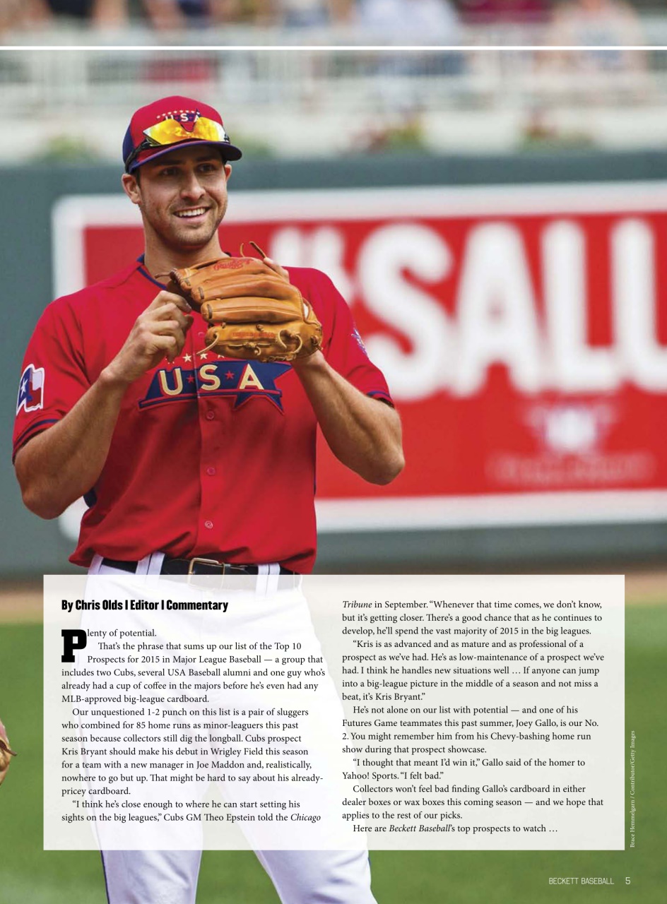 Beckett Baseball Magazine Preview Pages