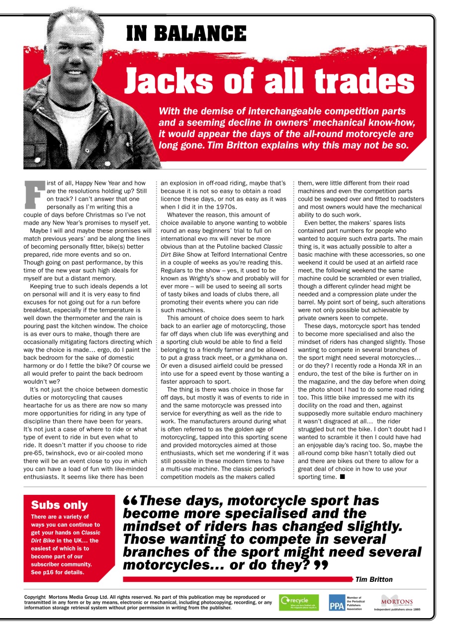 Classic Dirt Bike Preview Pages