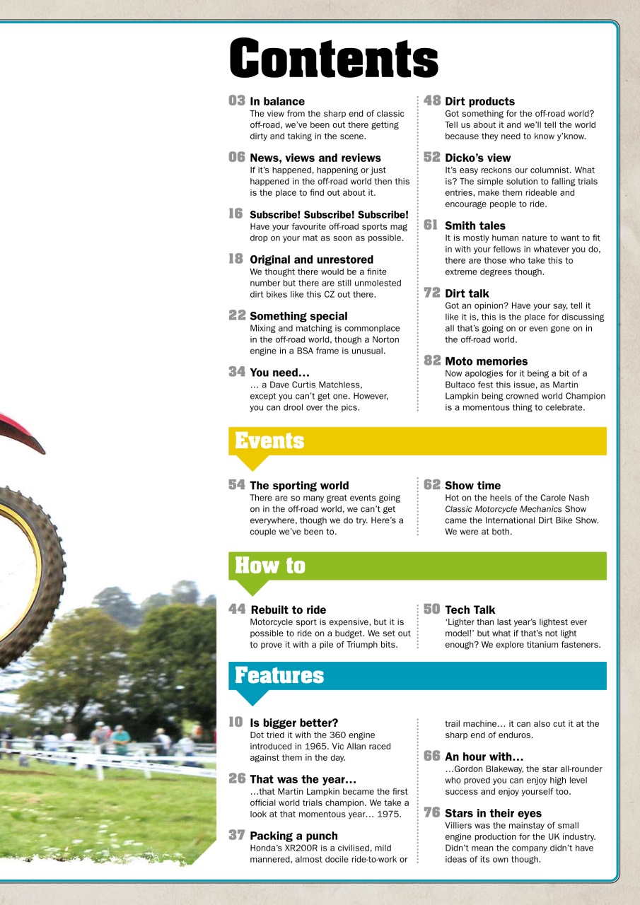 Classic Dirt Bike Preview Pages