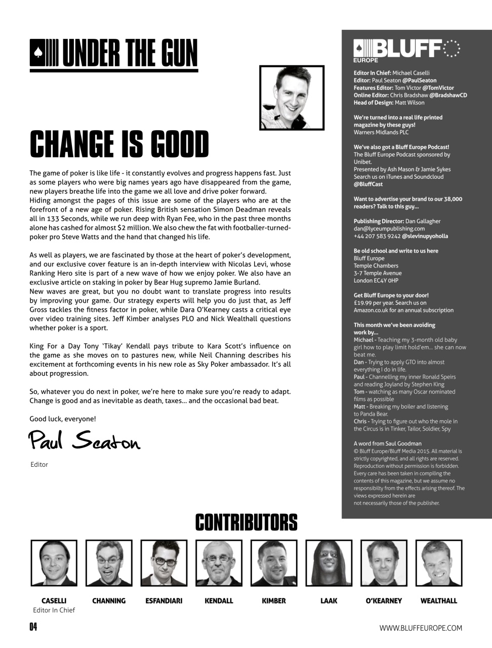 Bluff Europe Preview Pages