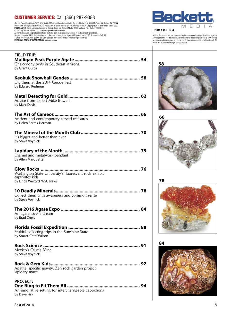 Rock&Gem Magazine Preview Pages