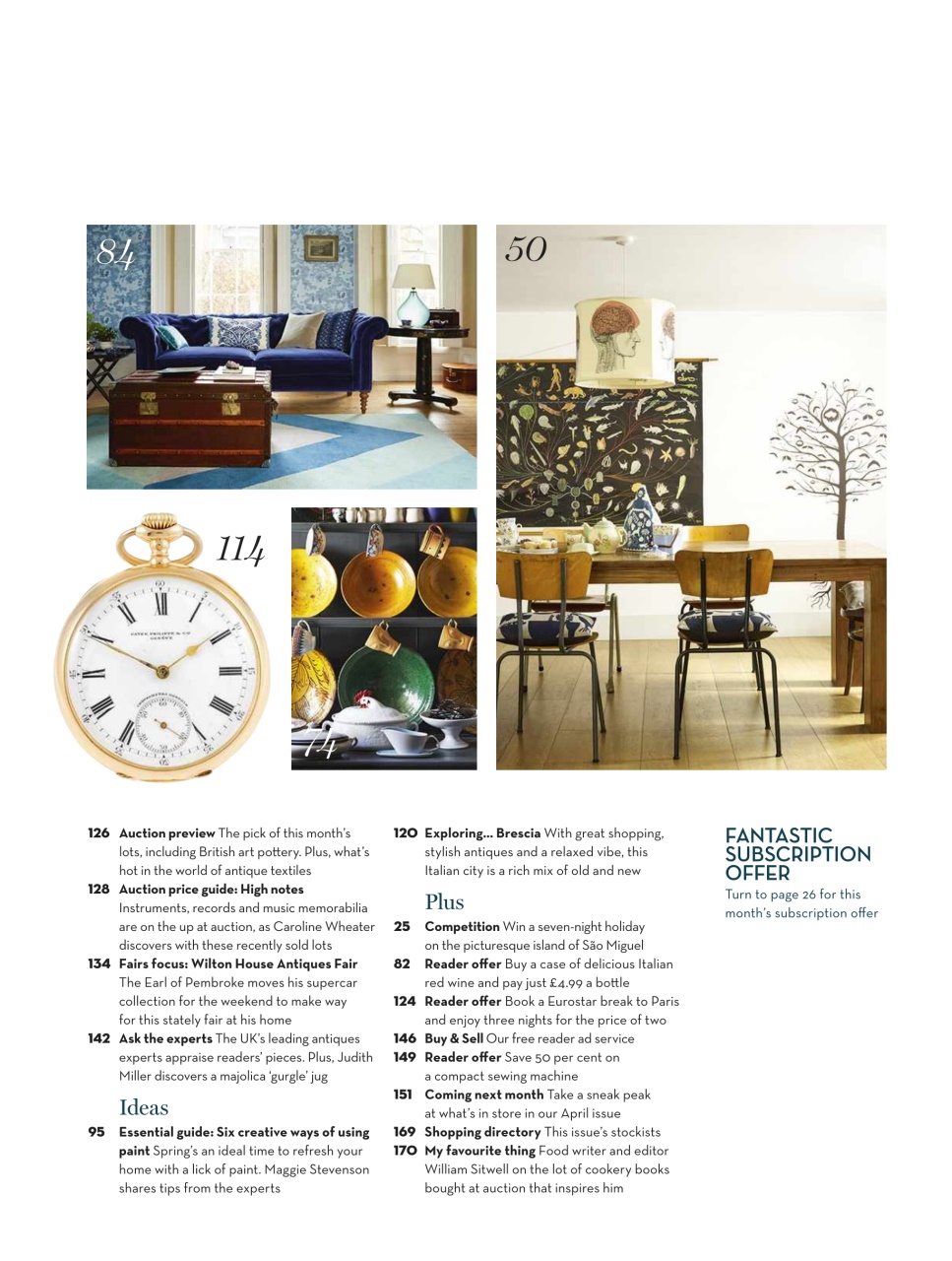 Homes & Antiques Magazine Preview Pages