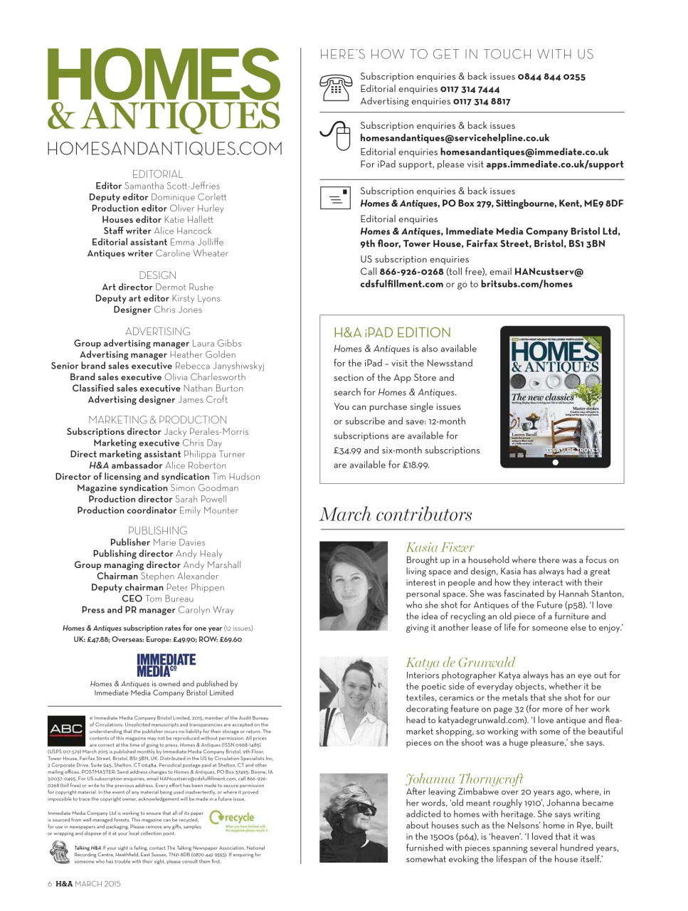 Homes & Antiques Magazine Preview Pages