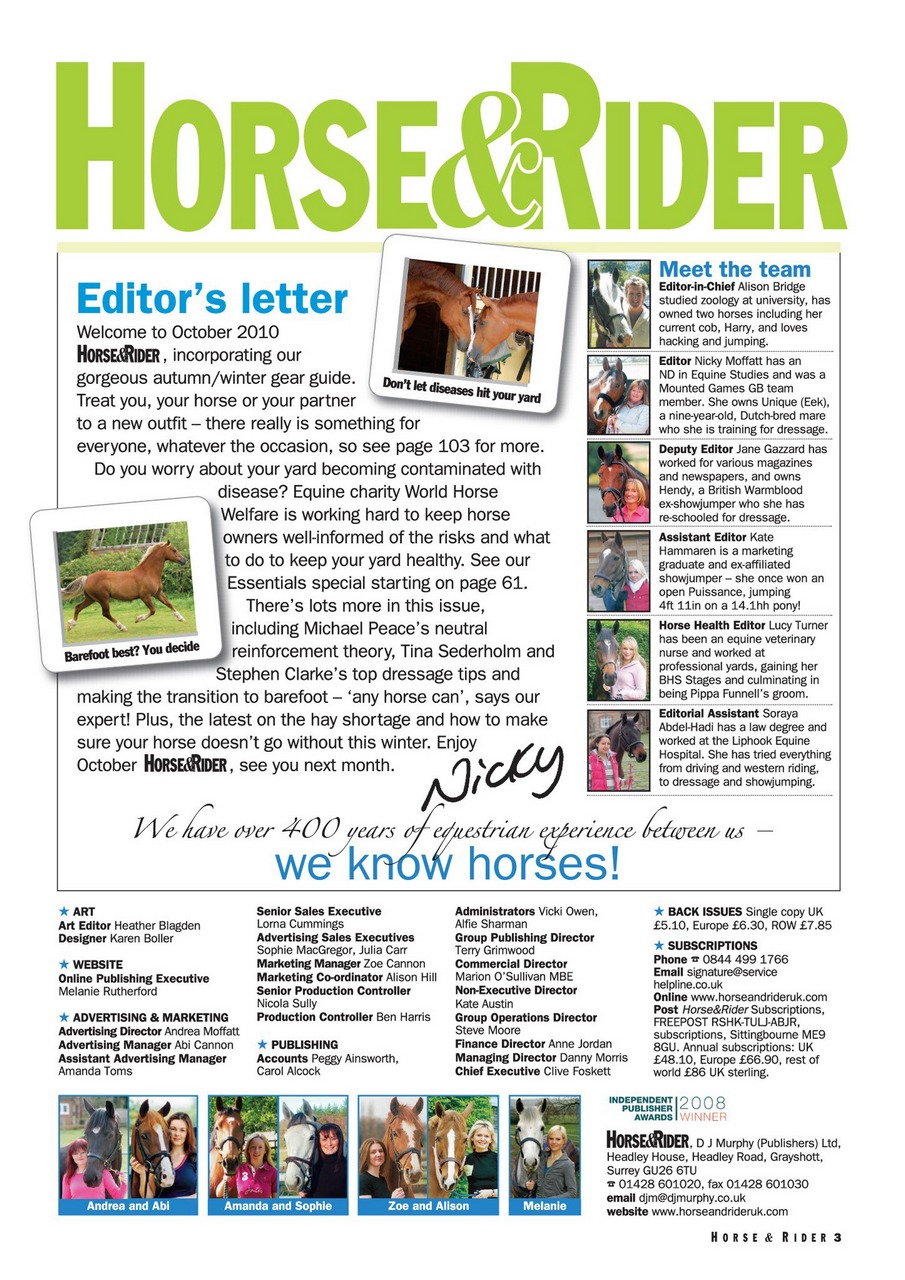 Horse&Rider Magazine - UK equestrian magazine for Horse and Rider Preview Pages