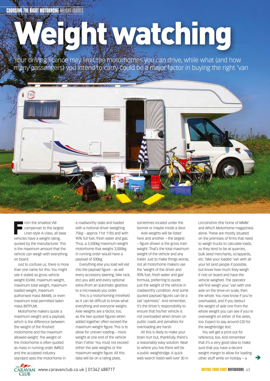 Buying Your Perfect Motorhome Preview Pages