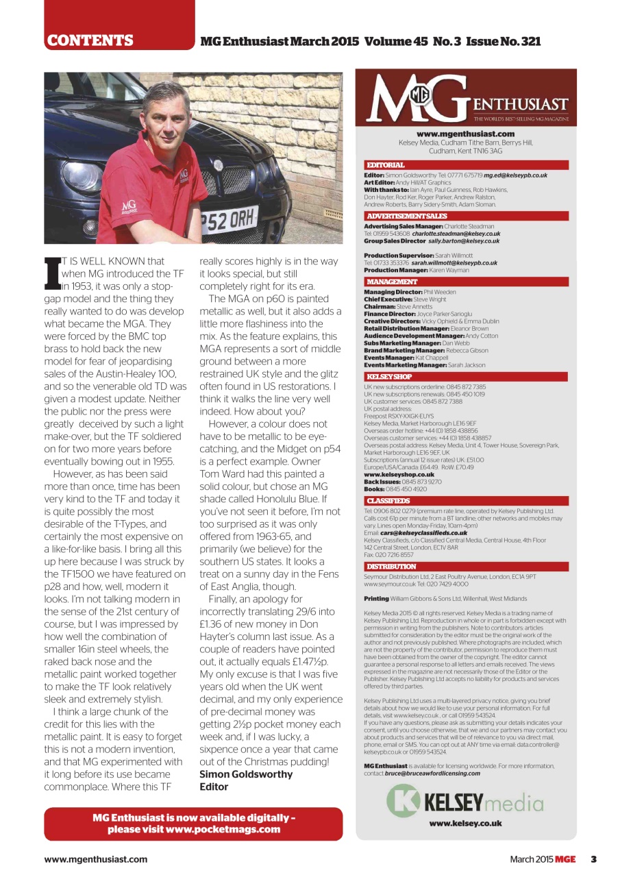 MG Enthusiast Preview Pages