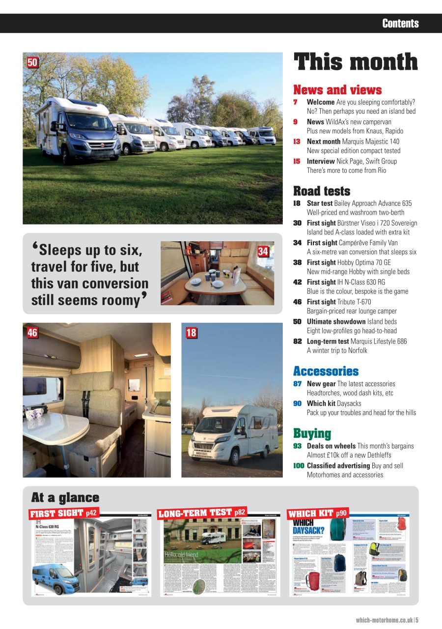 What Motorhome magazine Preview Pages