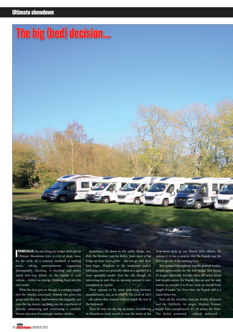 What Motorhome magazine Preview Pages
