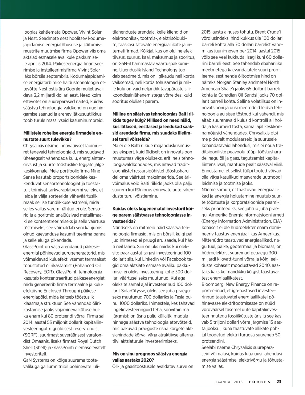 Forbes Estonia Preview Pages