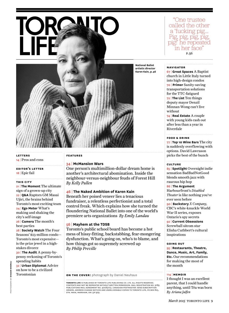 Toronto Life Preview Pages