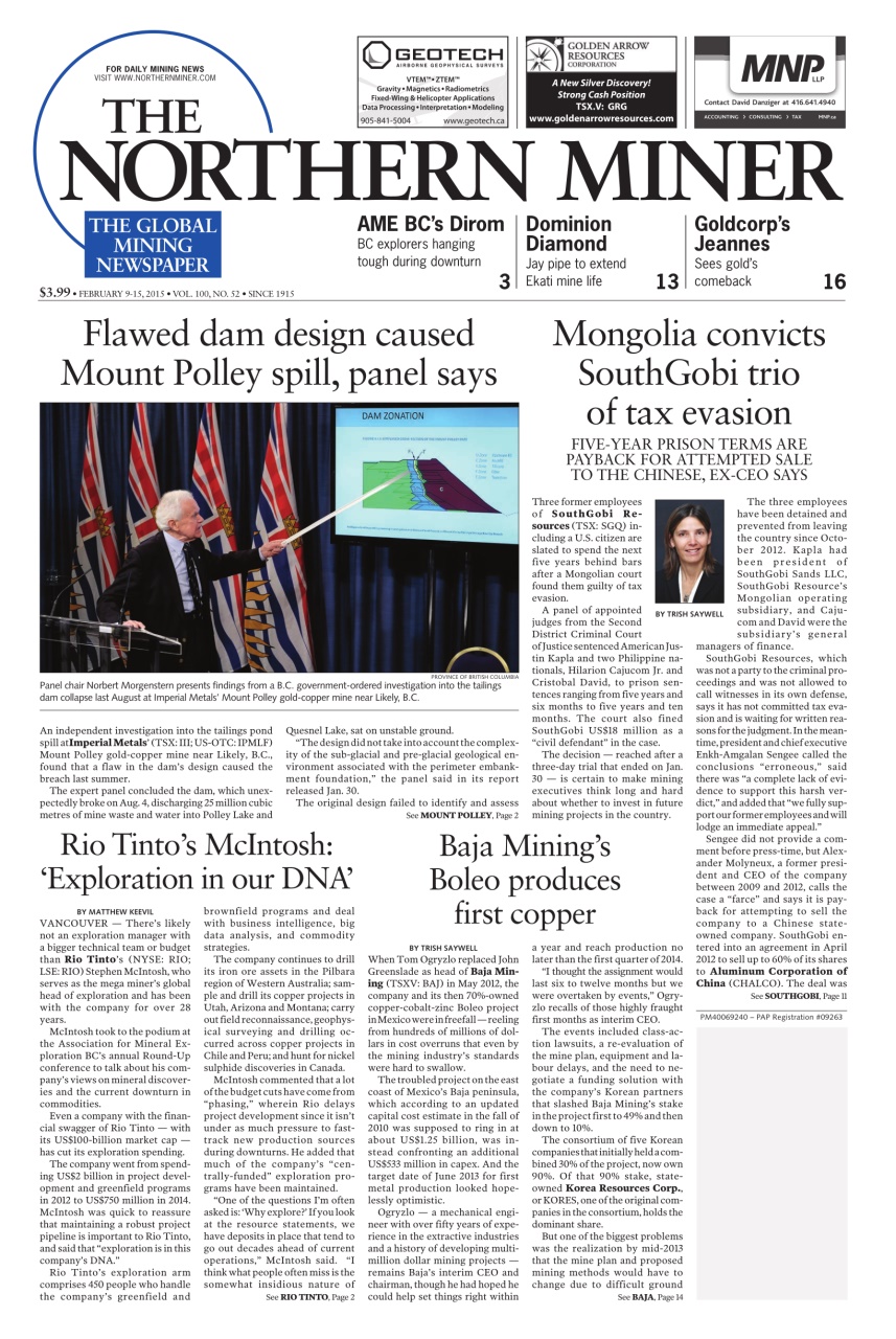 The Northern Miner Preview Pages